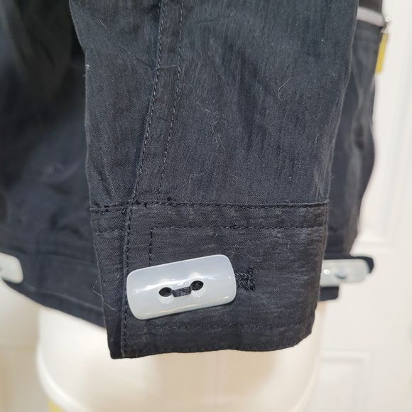 Spanner Black 3/4 Sleeve Full Zip Collared Jacket Size 6 - Picture 5 of 6